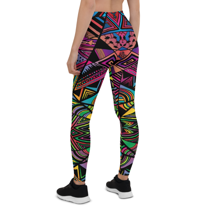 Colorful Aztec Pattern Leggings - ShopperBoard