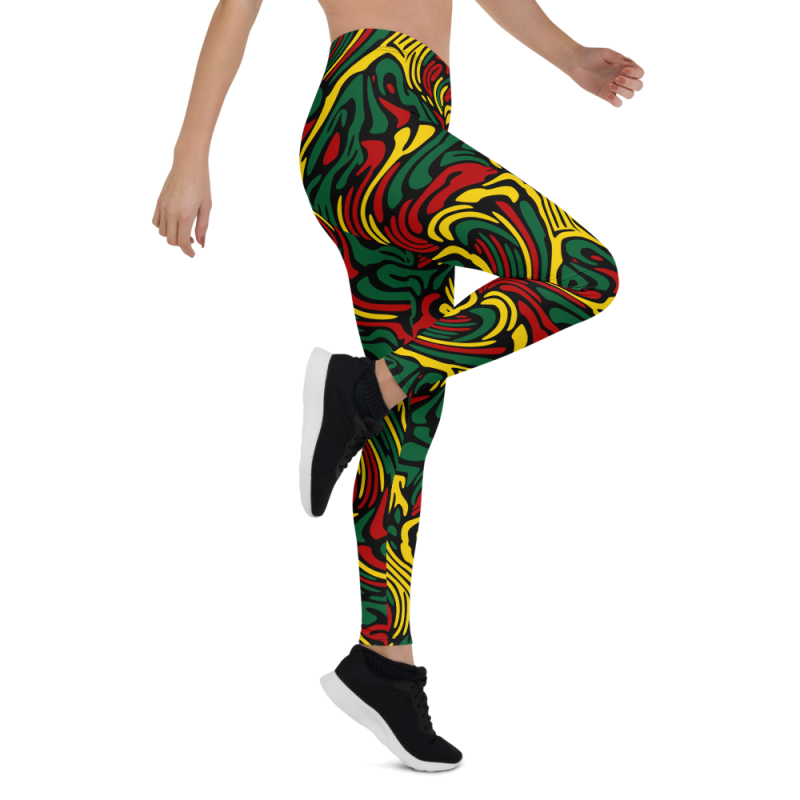 Striped Rasta Colors Leggings Striped Rasta Colors Leggings