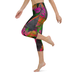 Z Mix Pattern Yoga Capri Leggings