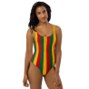 Rasta Striped One-Piece Swimsuit