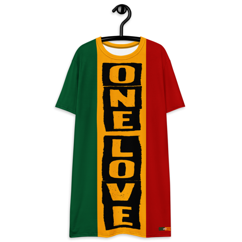 One Love - Rasta Colors - T-shirt dress