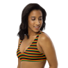 Rasta Colors Striped - Recycled padded bikini top