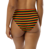 Rasta Colors Striped - Recycled high-waisted bikini bottom